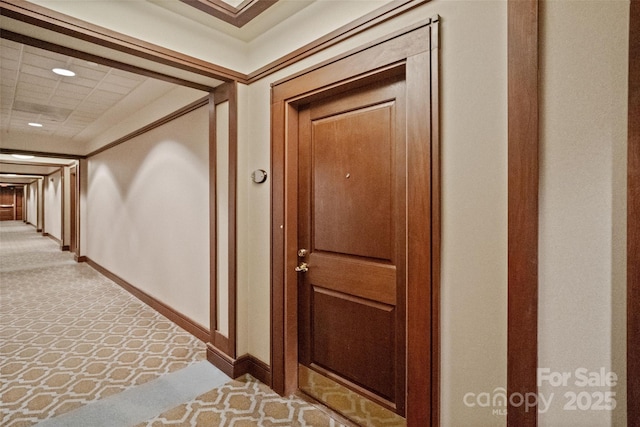 400 N Church St Unit 226, Charlotte, NC 28202 - hall featuring light carpet and baseboards