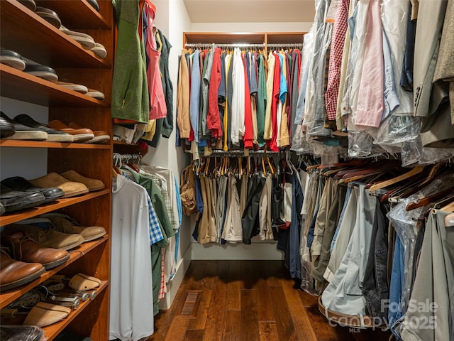 5 Bridgewater Dr, Fletcher, NC 28732 - walk in closet featuring dark wood-style floors