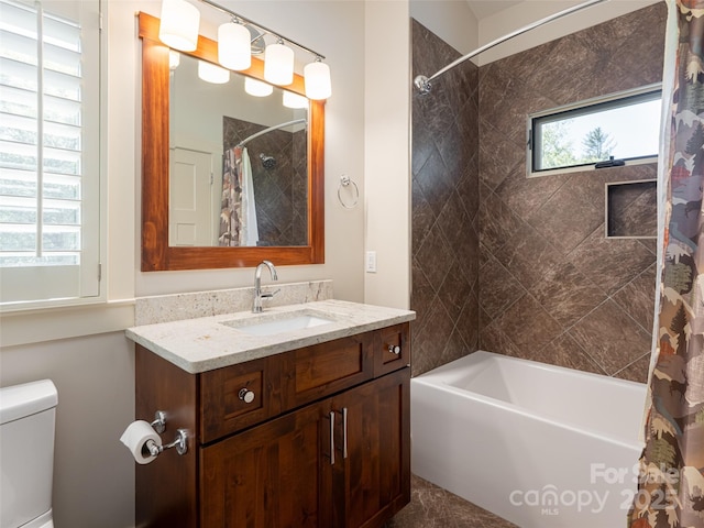5 Bridgewater Dr, Fletcher, NC 28732 - full bath with vanity, shower / bathtub combination with curtain, and toilet