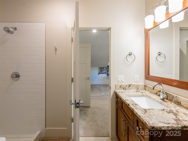 5 Bridgewater Dr, Fletcher, NC 28732 - full bath featuring a tile shower and vanity