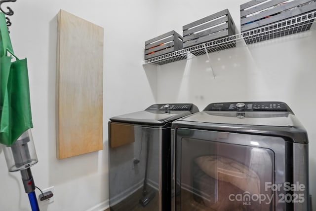 146 Burtons Barn Rd, Mooresville, NC 28115 - washroom with separate washer and dryer and baseboards