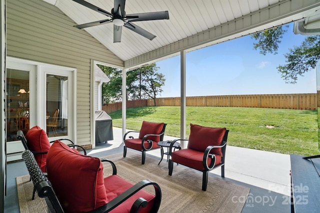 146 Burtons Barn Rd, Mooresville, NC 28115 - view of patio featuring ceiling fan and outdoor lounge area