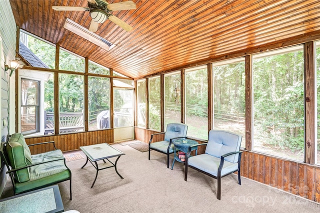 5238 Downing Creek Dr, Charlotte, NC 28269 - sunroom / solarium with a ceiling fan, plenty of natural light, and lofted ceiling