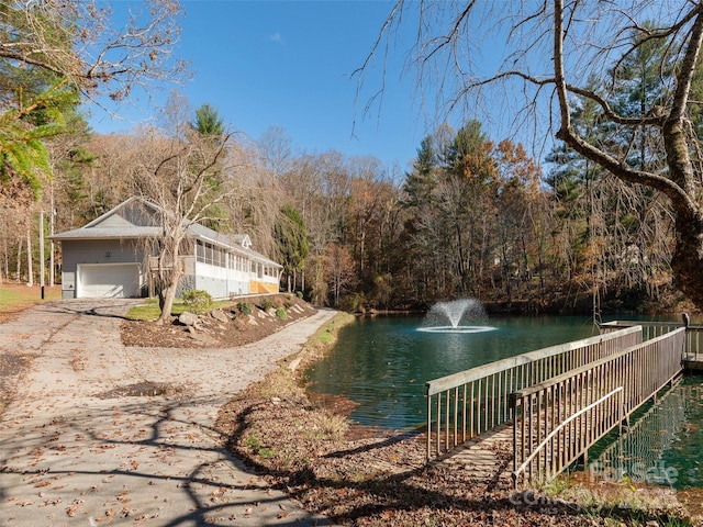 530 Stoney Mountain Rd, Hendersonville, NC 28791 - water view featuring a forest