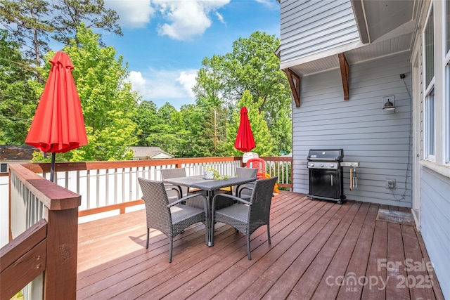 5210 Kelly St, Charlotte, NC 28205 - deck with outdoor dining area and grilling area