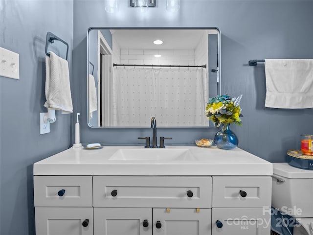 1544 US-221A Hwy, Mooresboro, NC 28114 - full bath featuring vanity, a shower with shower curtain, and toilet
