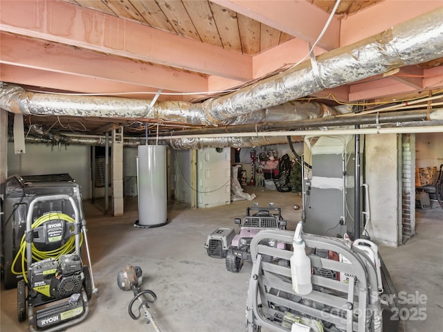 1544 US-221A Hwy, Mooresboro, NC 28114 - unfinished below grade area featuring gas water heater and washer / dryer
