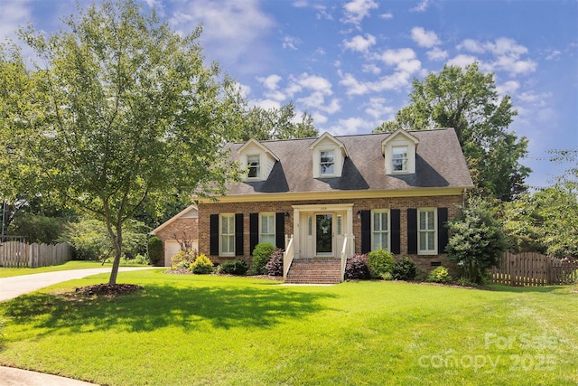 1208 Chausley Ct, Charlotte, NC 28211 - cape cod-style house with brick siding, concrete driveway, roof with shingles, and a garage