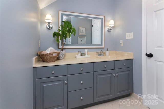 1208 Chausley Ct, Charlotte, NC 28211 - bathroom with vanity and tile patterned floors