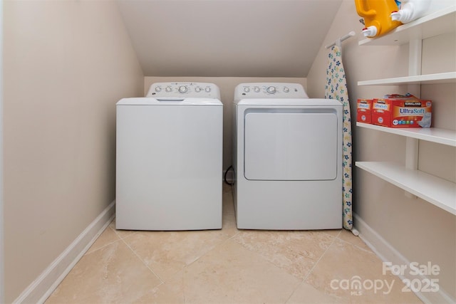 1208 Chausley Ct, Charlotte, NC 28211 - washroom with independent washer and dryer, tile patterned flooring, and baseboards