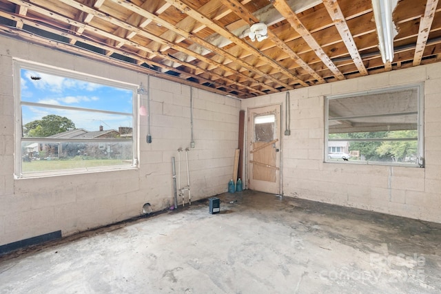 2336 32nd St NE, Hickory, NC 28601 - garage with concrete block wall