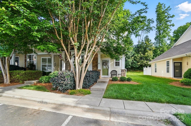 541 River Park Rd, Belmont, NC 28012 - view of property hidden behind natural elements featuring a front lawn and stone siding