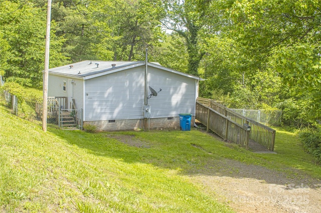 19 Harkins Ln, Marshall, NC 28753 - view of side of home featuring crawl space