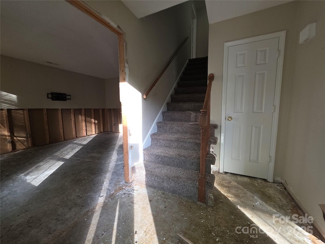 view of stairway