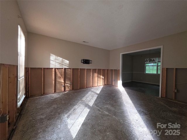 view of spare room