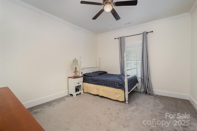 131 Swink St SW, Concord, NC 28027 - bedroom featuring crown molding, carpet floors, baseboards, and ceiling fan