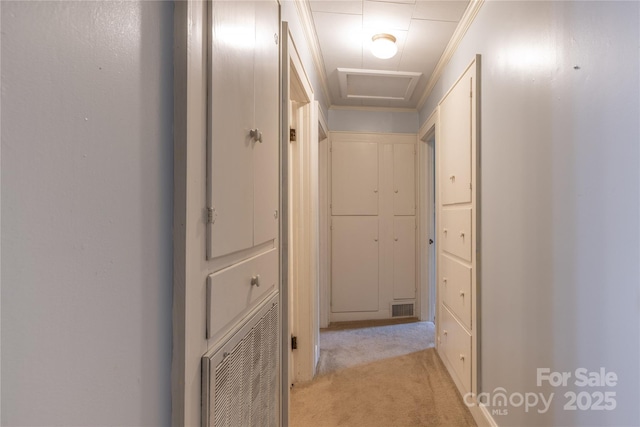 80 Pine St, Badin, NC 28009 - corridor with light colored carpet and crown molding