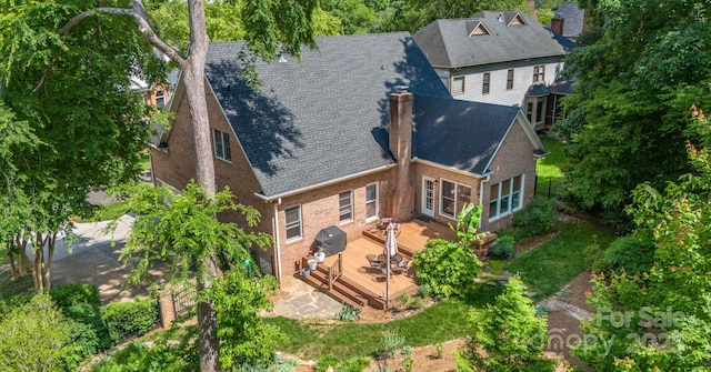 view from above of property