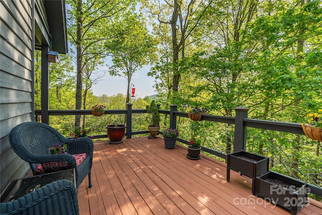 view of wooden deck