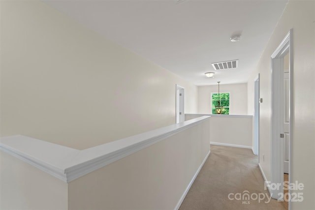 9230 Loch Glen Way, Charlotte, NC 28278 - hallway featuring baseboards and light colored carpet