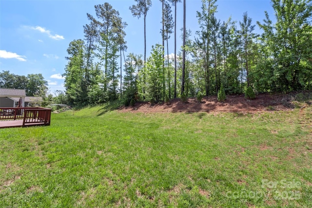 9230 Loch Glen Way, Charlotte, NC 28278 - view of green lawn featuring a wooden deck