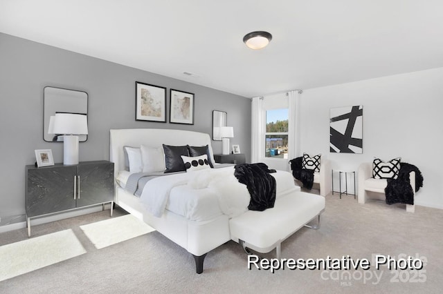 view of carpeted bedroom