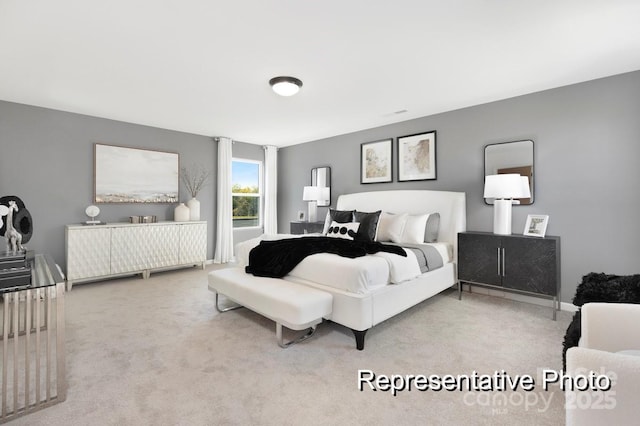 view of carpeted bedroom
