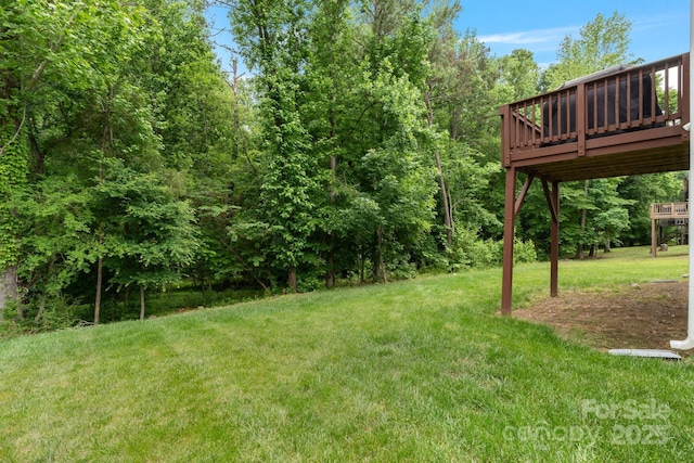 7308 Rothmore St, Charlotte, NC 28215 - view of grassy yard featuring a deck