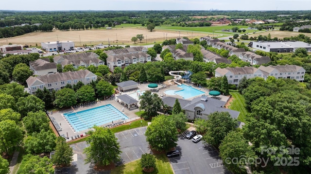 9433 Wallace Pond Dr, Huntersville, NC 28078 - drone / aerial view of a pool area
