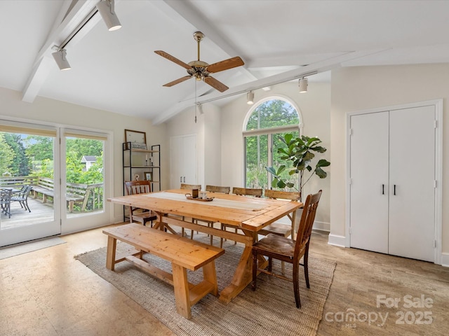 1031 Eldorado Ave, Charlotte, NC 28262 - dining room with a ceiling fan and rail lighting