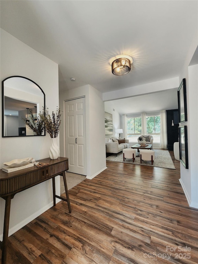 7228 Rollingridge Dr, Charlotte, NC 28211 - corridor with wood finished floors and baseboards