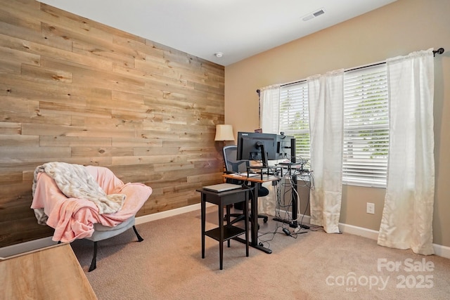 1825 Lotus Ln, Denver, NC 28037 - carpeted office space with wooden walls and baseboards