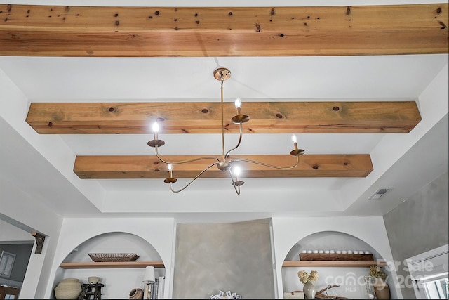 4842 Durneigh Dr, Kannapolis, NC 28081 - detailed view of beamed ceiling