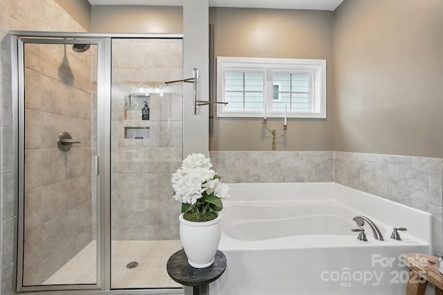 4842 Durneigh Dr, Kannapolis, NC 28081 - bathroom with a bath and a stall shower