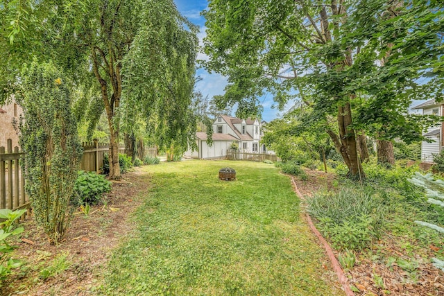 6 Craggy Cir, Asheville, NC 28803 - fenced backyard featuring a fire pit