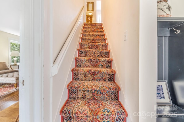 6 Craggy Cir, Asheville, NC 28803 - staircase with wood finished floors