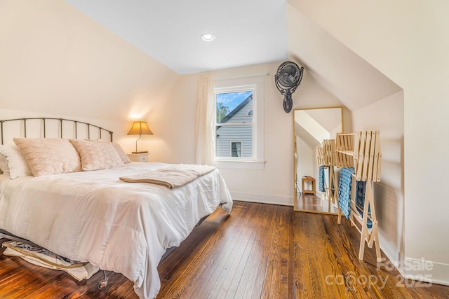 6 Craggy Cir, Asheville, NC 28803 - bedroom featuring vaulted ceiling and hardwood / wood-style flooring