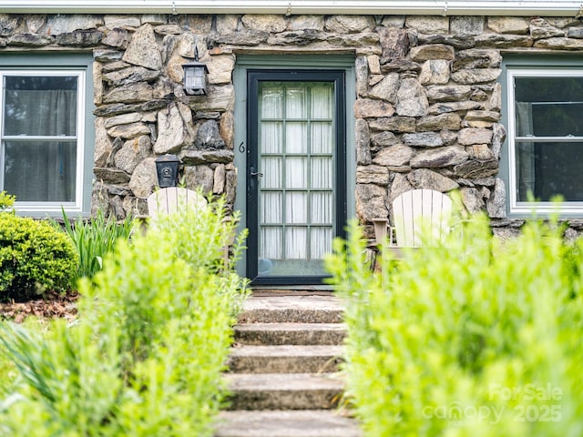 6 Craggy Cir, Asheville, NC 28803 - view of exterior entry featuring stone siding