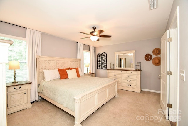 120 Tranquil Ct, Locust, NC 28097 - bedroom featuring light carpet, ceiling fan, and baseboards