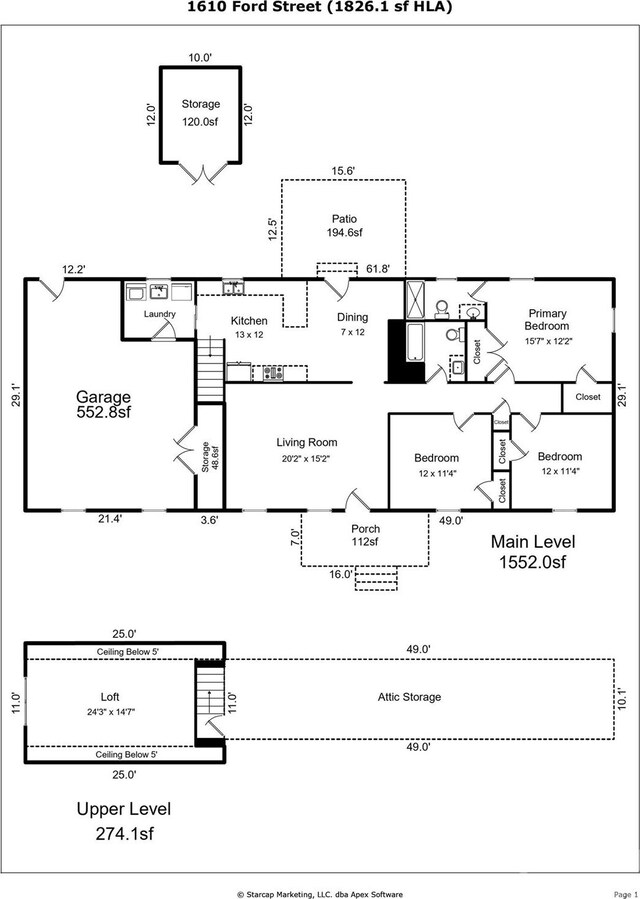 1610 Ford St, Charlotte, NC 28216 - home floor plan