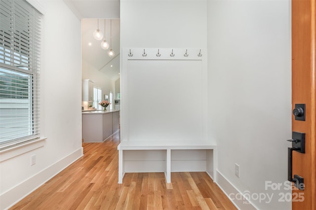 1830 Wickford Pl, Charlotte, NC 28203 - mudroom featuring light wood-style floors and baseboards