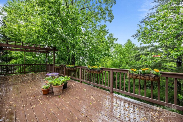 5 Governors Dr, Hendersonville, NC 28791 - view of wooden deck