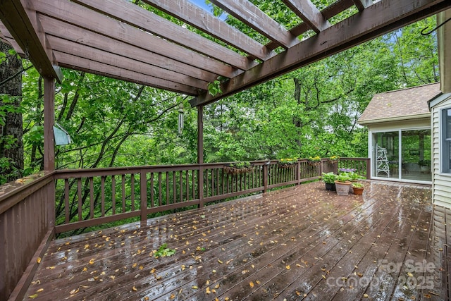 5 Governors Dr, Hendersonville, NC 28791 - wooden terrace featuring a pergola
