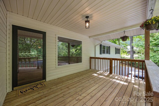 16 Lake Forest Ln, Hendersonville, NC 28739 - view of wooden deck