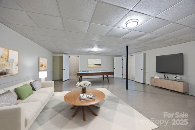 16 Lake Forest Ln, Hendersonville, NC 28739 - living room featuring billiards and a drop ceiling