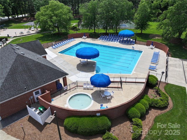 8744 Barrister Way, Charlotte, NC 28216 - community pool with a hot tub and fence