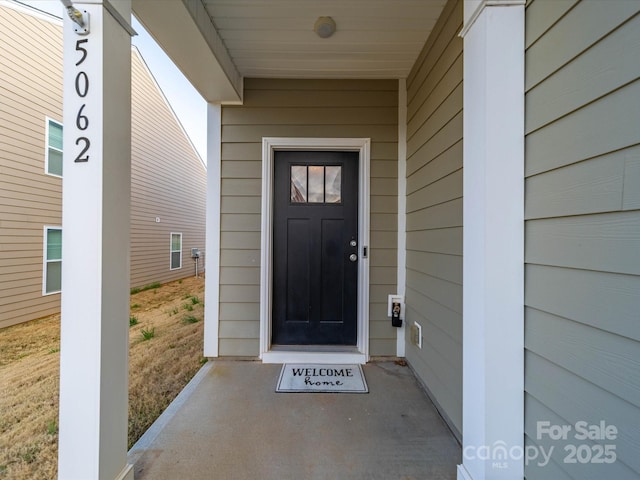 view of doorway to property