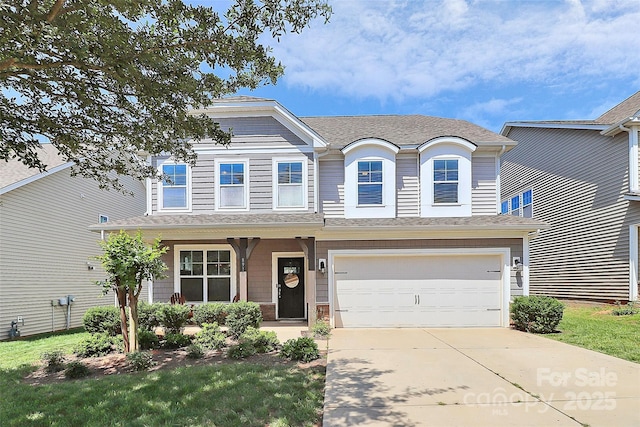 8916 Inverness Bay Rd, Charlotte, NC 28278 - view of front of home with concrete driveway, an attached garage, and roof with shingles