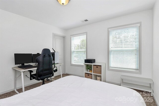 8916 Inverness Bay Rd, Charlotte, NC 28278 - bedroom with baseboards, carpet floors, and a desk