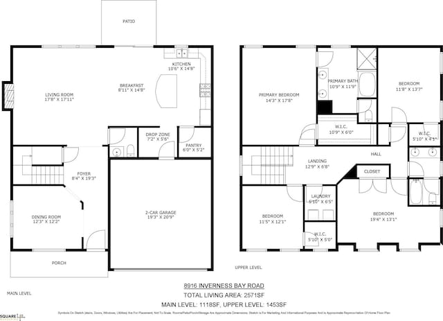8916 Inverness Bay Rd, Charlotte, NC 28278 - property floor plan